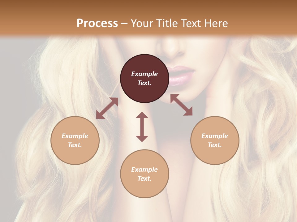 Glance Hairstyle Closeup PowerPoint Template