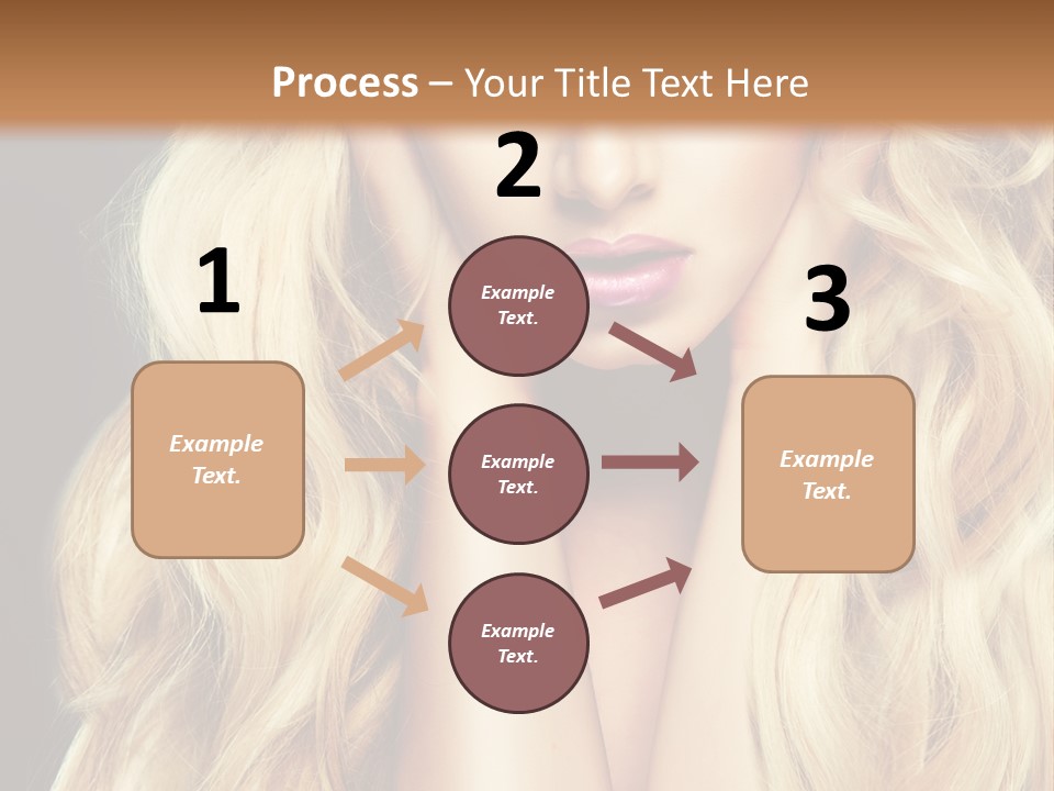 Glance Hairstyle Closeup PowerPoint Template