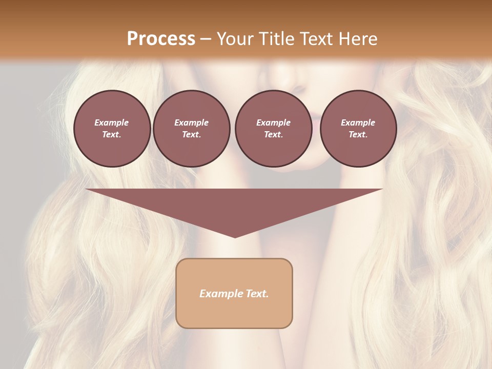 Glance Hairstyle Closeup PowerPoint Template