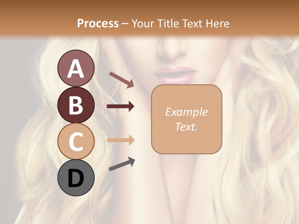 Glance Hairstyle Closeup PowerPoint Template