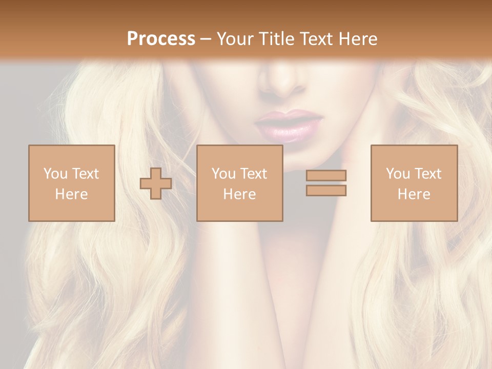 Glance Hairstyle Closeup PowerPoint Template