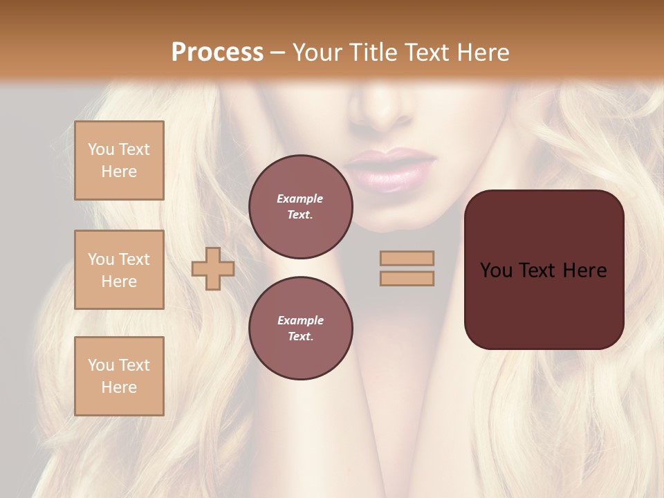 Glance Hairstyle Closeup PowerPoint Template