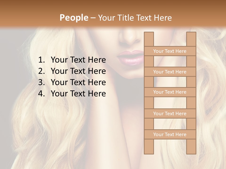 Glance Hairstyle Closeup PowerPoint Template