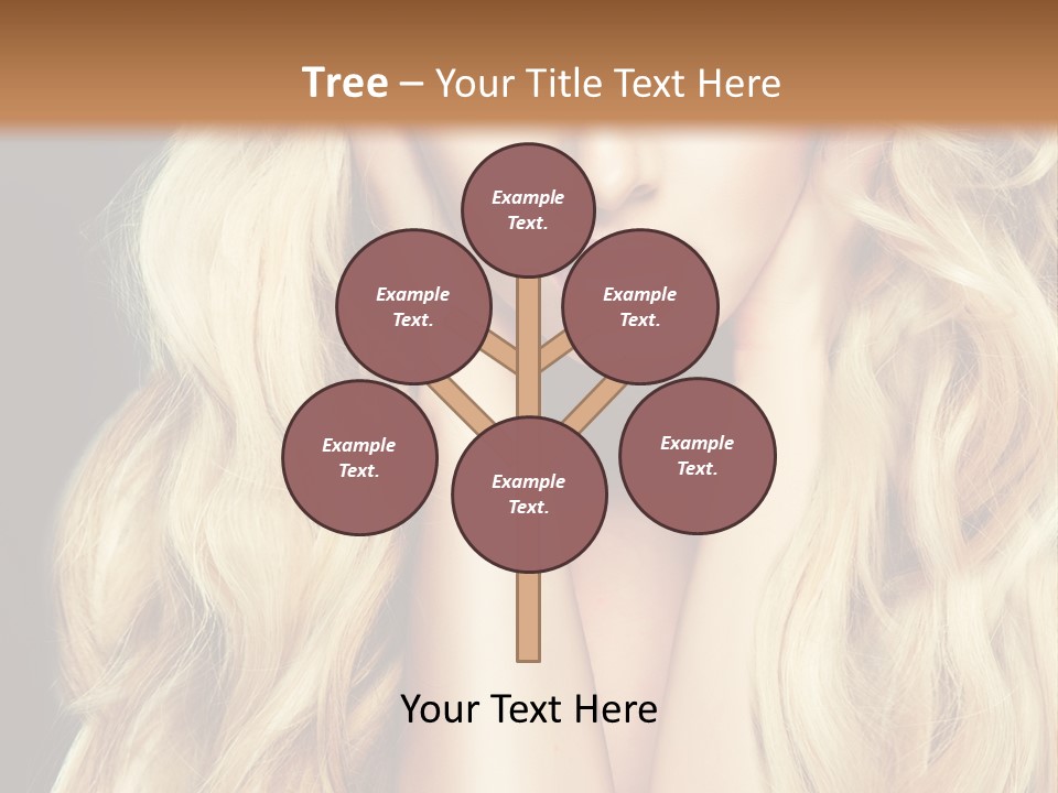 Glance Hairstyle Closeup PowerPoint Template