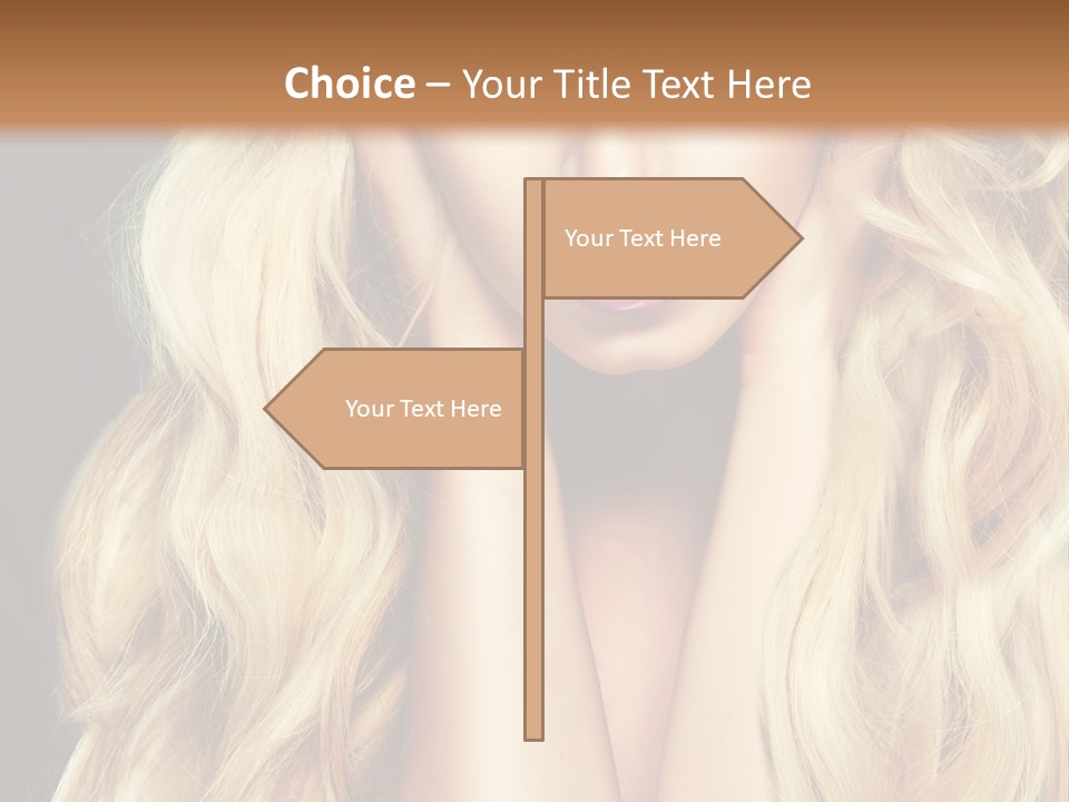 Glance Hairstyle Closeup PowerPoint Template