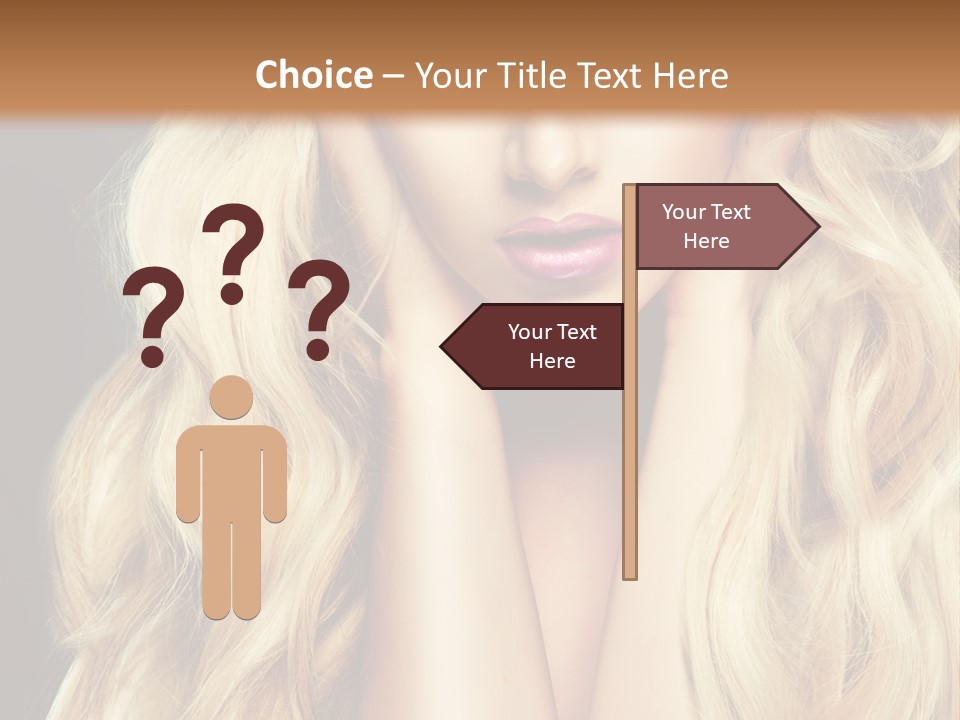 Glance Hairstyle Closeup PowerPoint Template