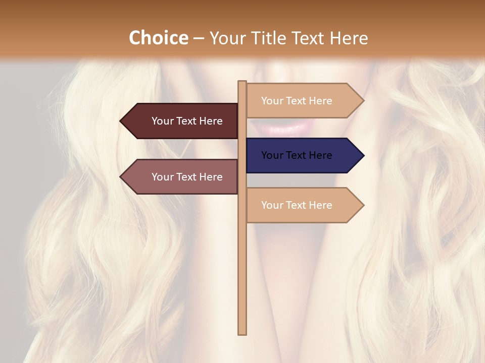 Glance Hairstyle Closeup PowerPoint Template