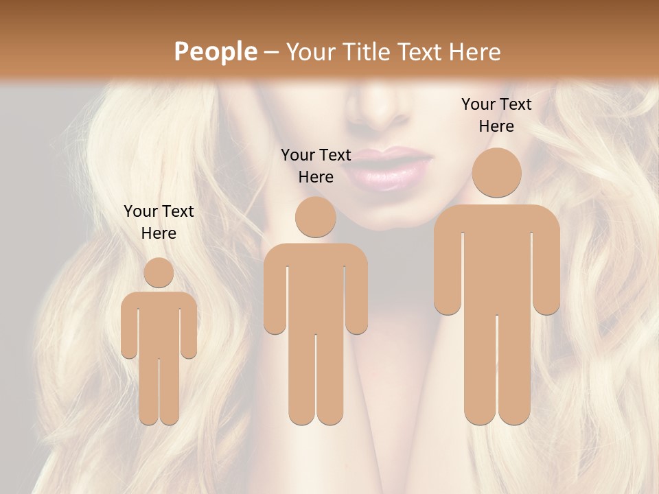 Glance Hairstyle Closeup PowerPoint Template