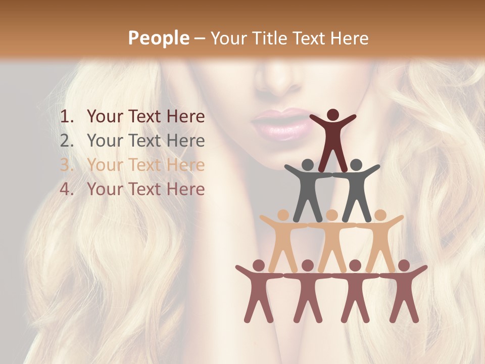 Glance Hairstyle Closeup PowerPoint Template