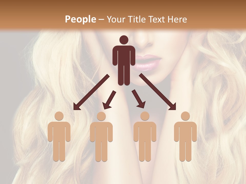 Glance Hairstyle Closeup PowerPoint Template