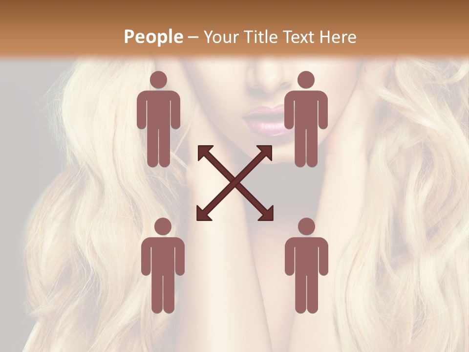 Glance Hairstyle Closeup PowerPoint Template