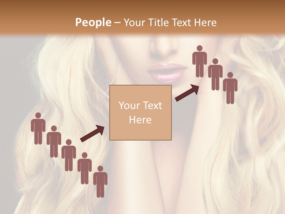 Glance Hairstyle Closeup PowerPoint Template