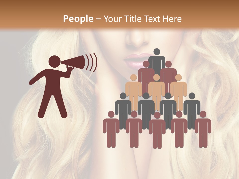 Glance Hairstyle Closeup PowerPoint Template