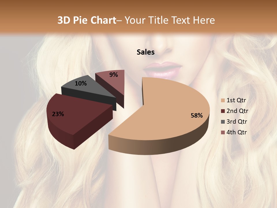 Glance Hairstyle Closeup PowerPoint Template