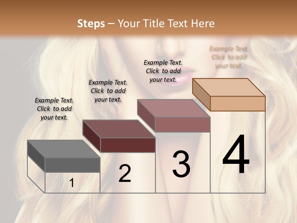 Glance Hairstyle Closeup PowerPoint Template