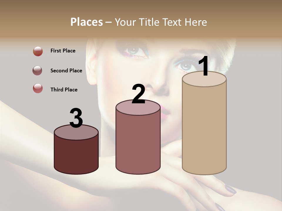 Gloss Eyeshadow Nail PowerPoint Template