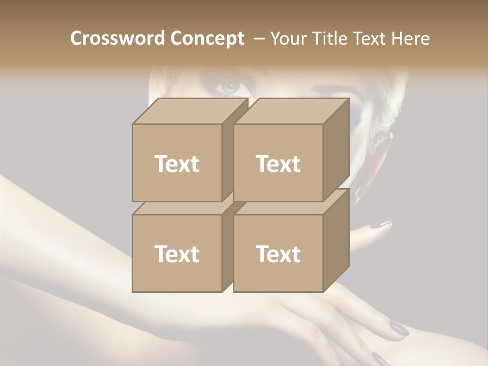 Gloss Eyeshadow Nail PowerPoint Template
