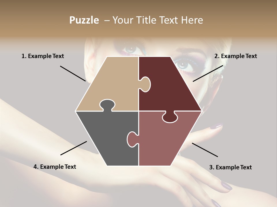 Gloss Eyeshadow Nail PowerPoint Template