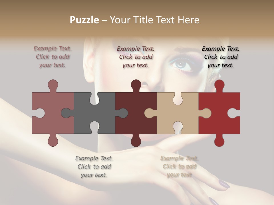 Gloss Eyeshadow Nail PowerPoint Template