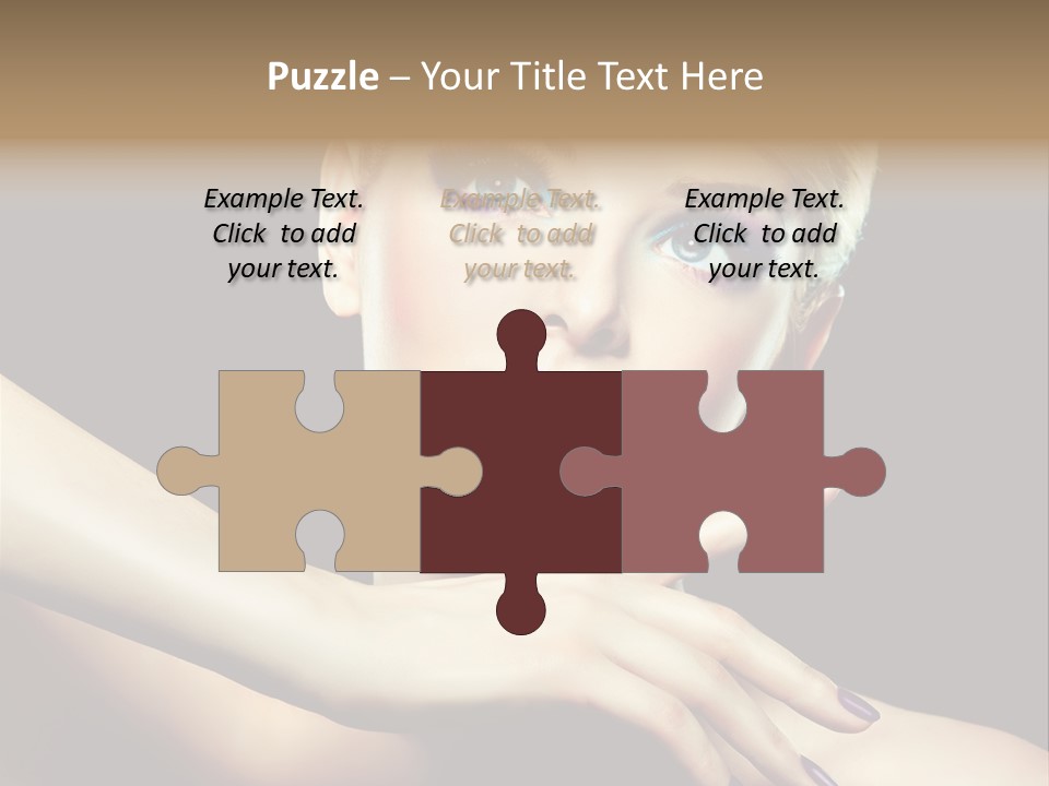 Gloss Eyeshadow Nail PowerPoint Template