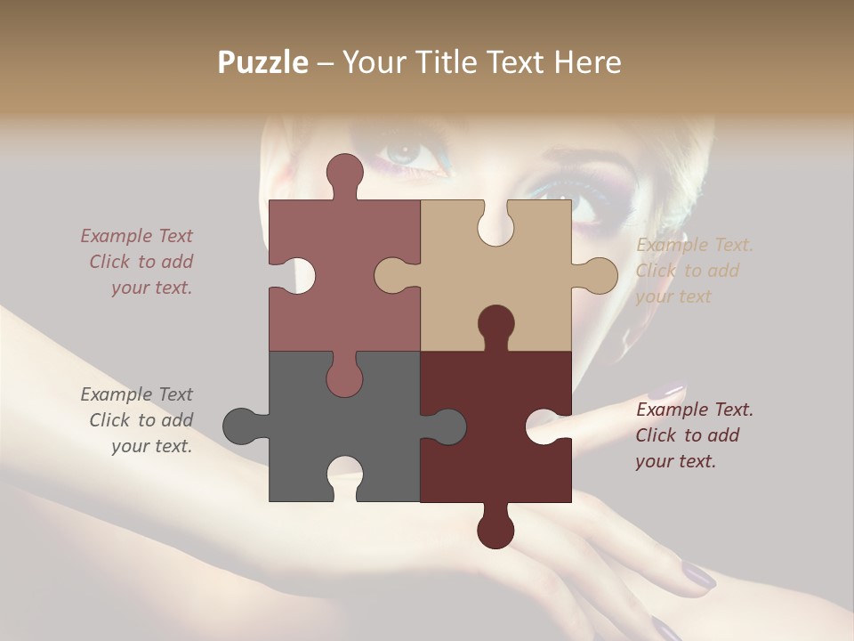 Gloss Eyeshadow Nail PowerPoint Template