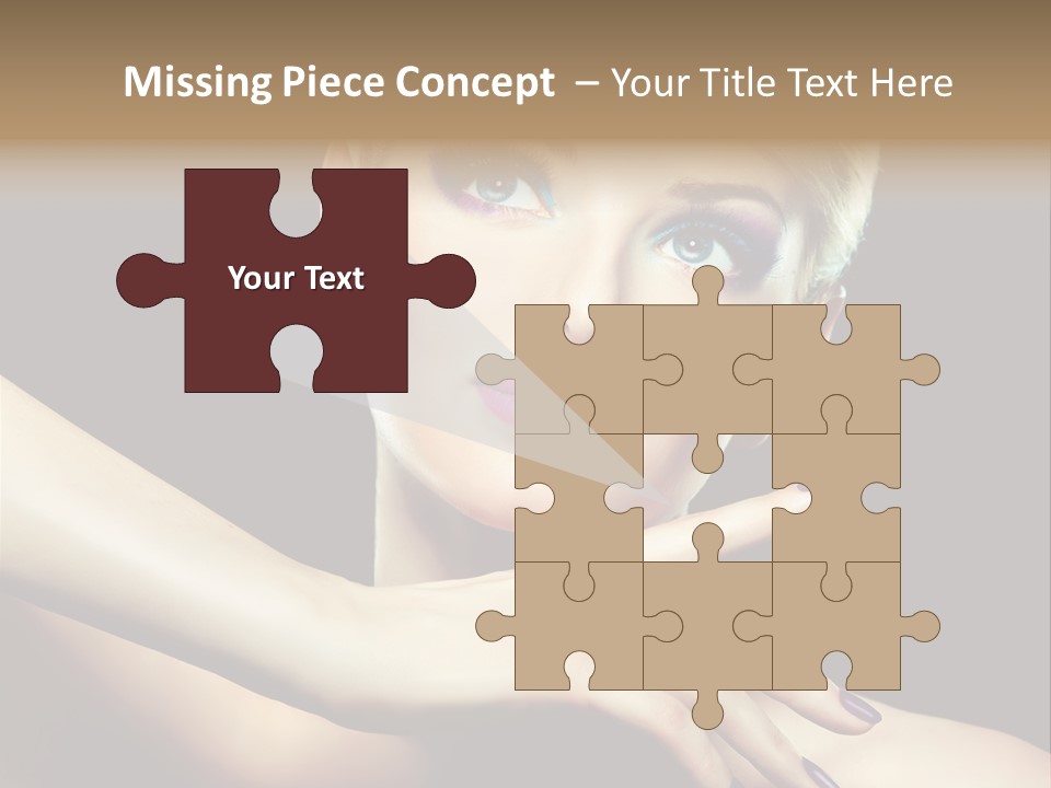 Gloss Eyeshadow Nail PowerPoint Template