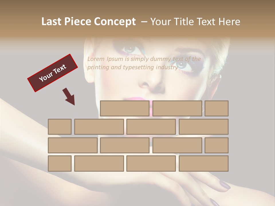 Gloss Eyeshadow Nail PowerPoint Template