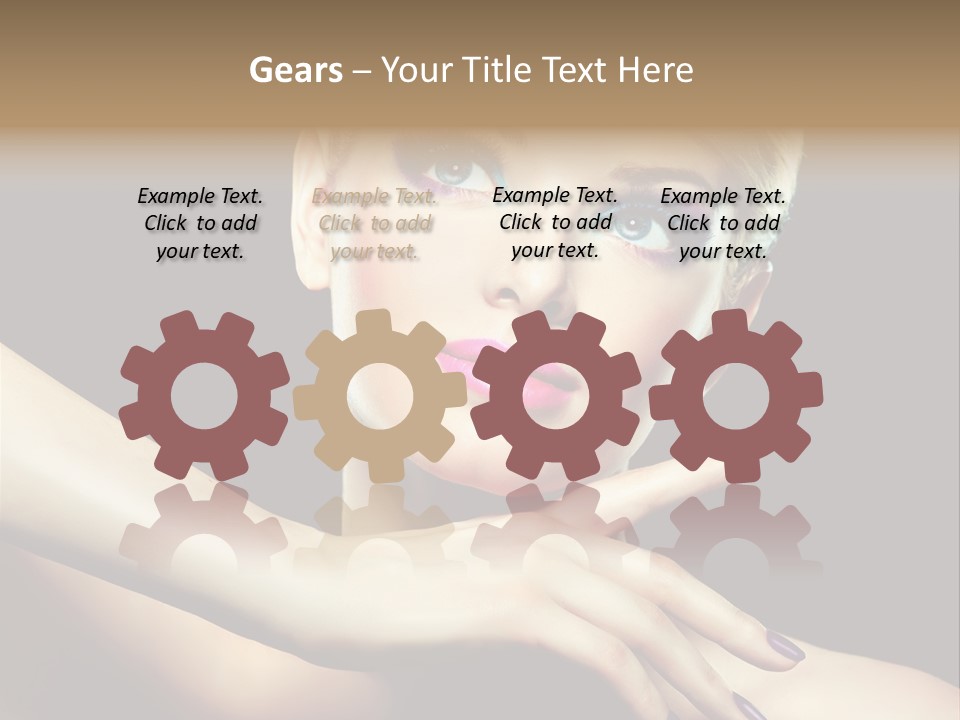 Gloss Eyeshadow Nail PowerPoint Template