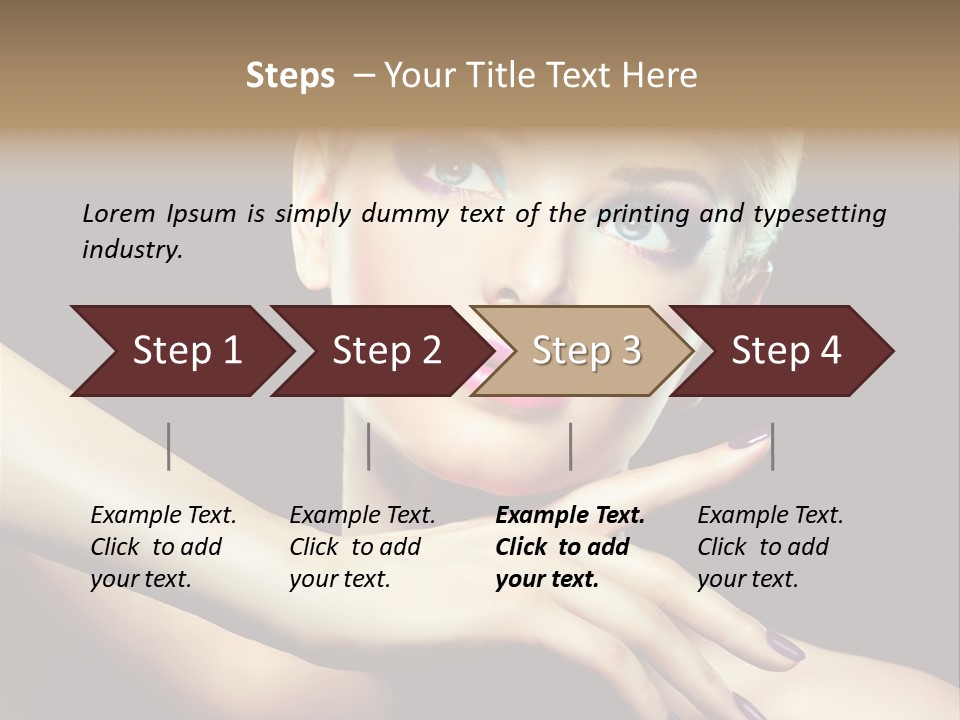 Gloss Eyeshadow Nail PowerPoint Template