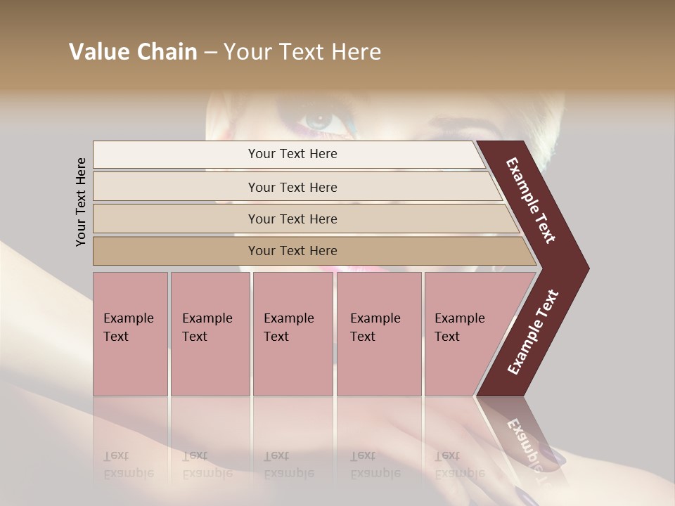 Gloss Eyeshadow Nail PowerPoint Template