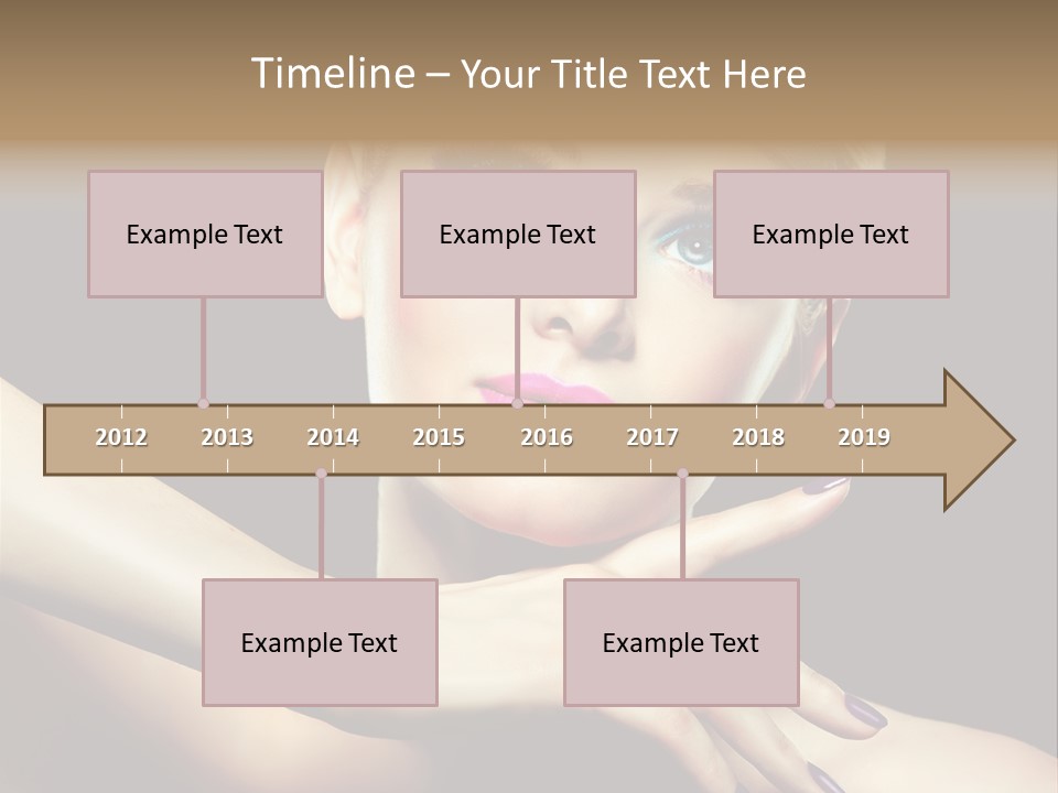 Gloss Eyeshadow Nail PowerPoint Template