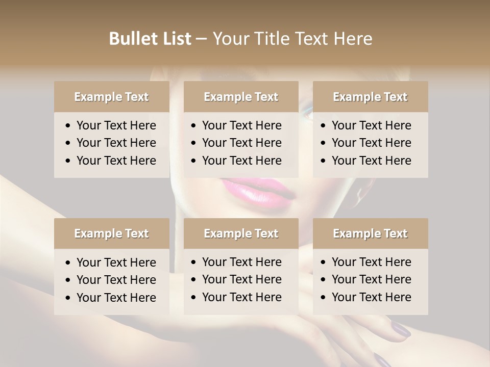 Gloss Eyeshadow Nail PowerPoint Template