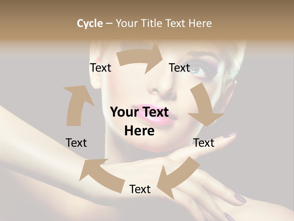 Gloss Eyeshadow Nail PowerPoint Template