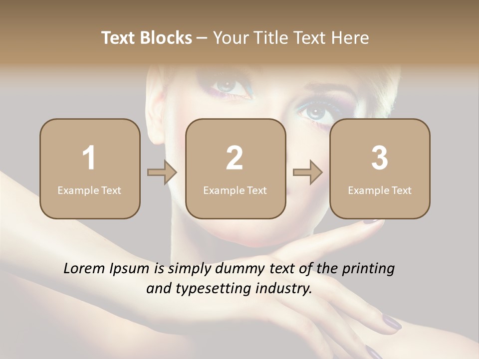 Gloss Eyeshadow Nail PowerPoint Template