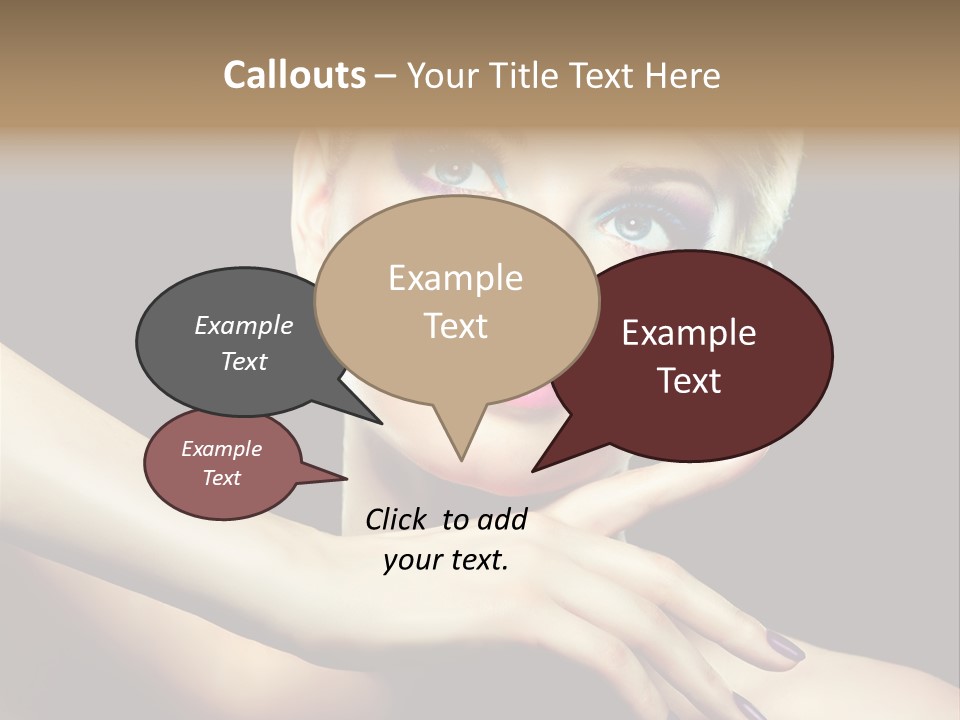 Gloss Eyeshadow Nail PowerPoint Template