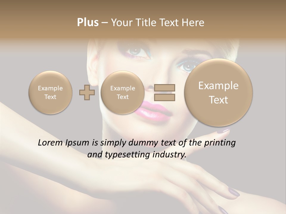 Gloss Eyeshadow Nail PowerPoint Template