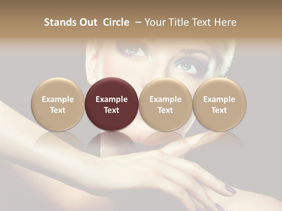Gloss Eyeshadow Nail PowerPoint Template