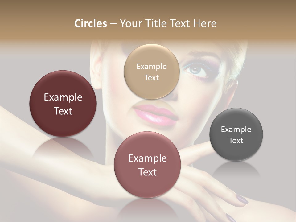 Gloss Eyeshadow Nail PowerPoint Template