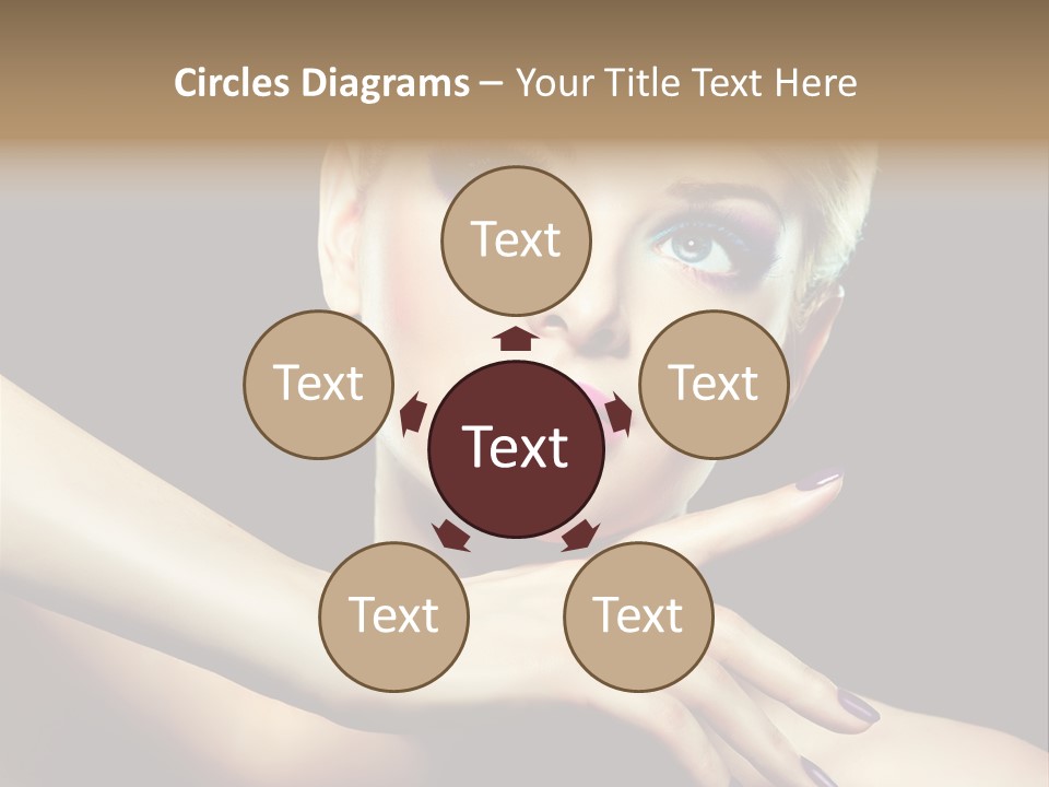 Gloss Eyeshadow Nail PowerPoint Template