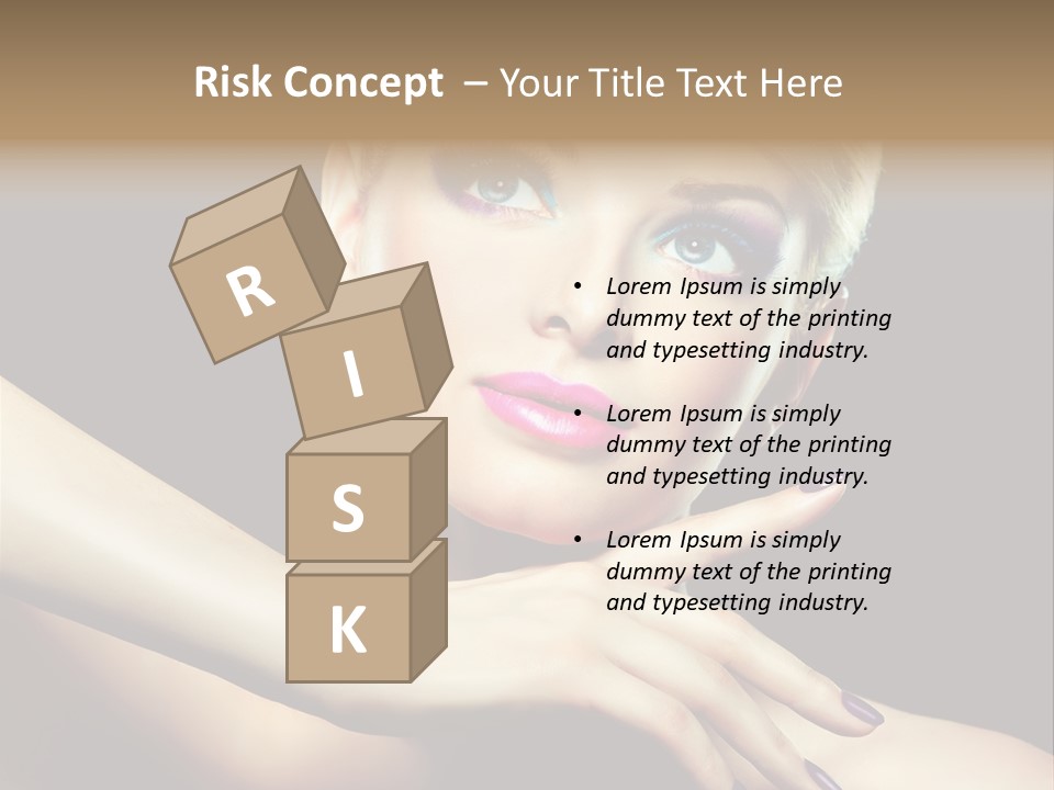 Gloss Eyeshadow Nail PowerPoint Template