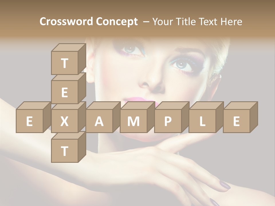 Gloss Eyeshadow Nail PowerPoint Template