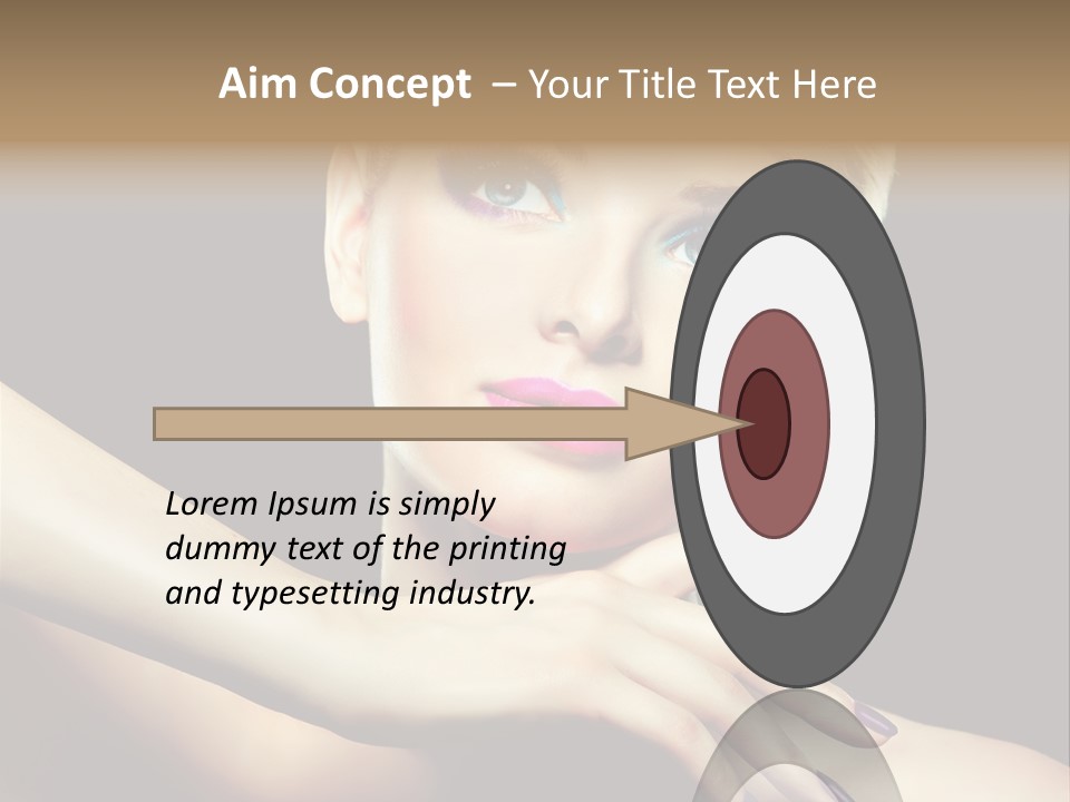 Gloss Eyeshadow Nail PowerPoint Template