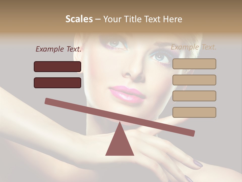 Gloss Eyeshadow Nail PowerPoint Template