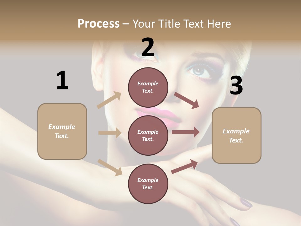 Gloss Eyeshadow Nail PowerPoint Template