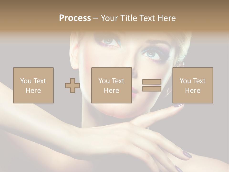 Gloss Eyeshadow Nail PowerPoint Template