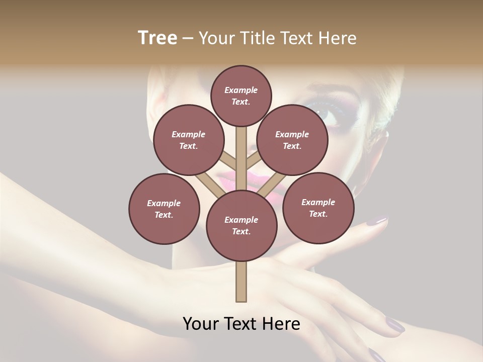 Gloss Eyeshadow Nail PowerPoint Template