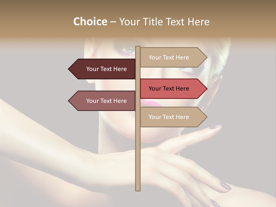 Gloss Eyeshadow Nail PowerPoint Template