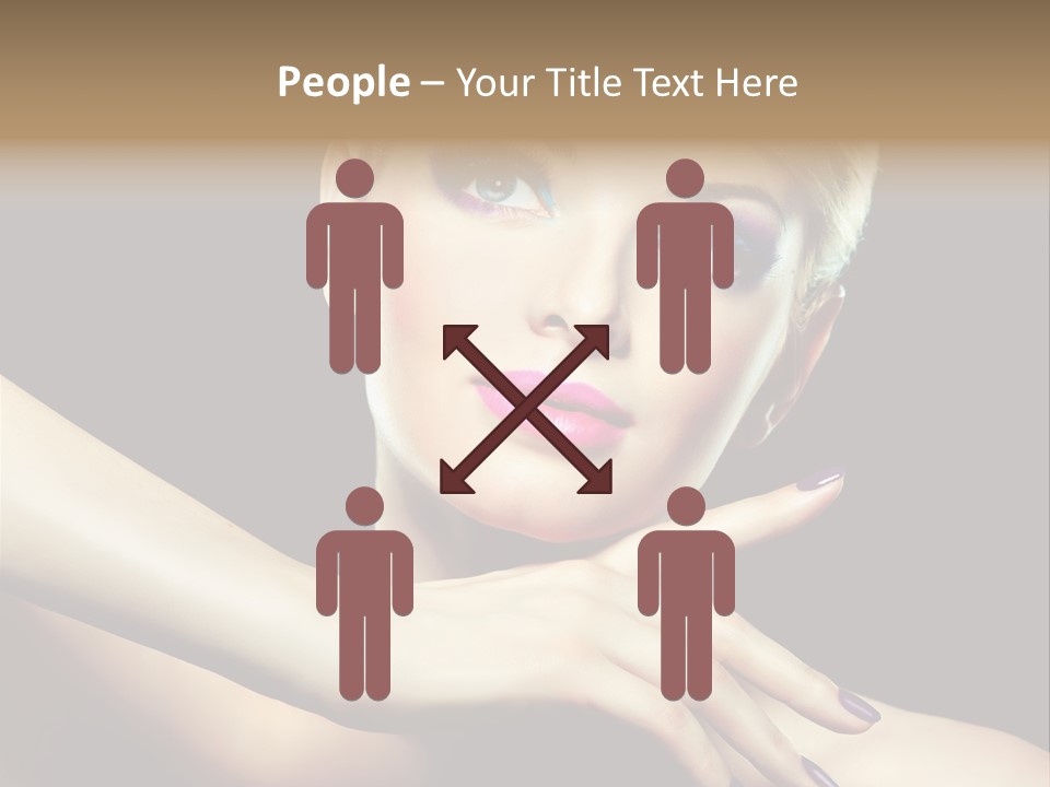 Gloss Eyeshadow Nail PowerPoint Template