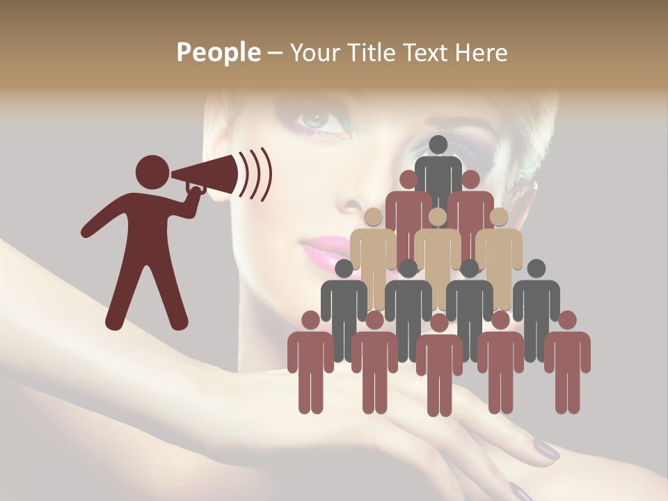 Gloss Eyeshadow Nail PowerPoint Template