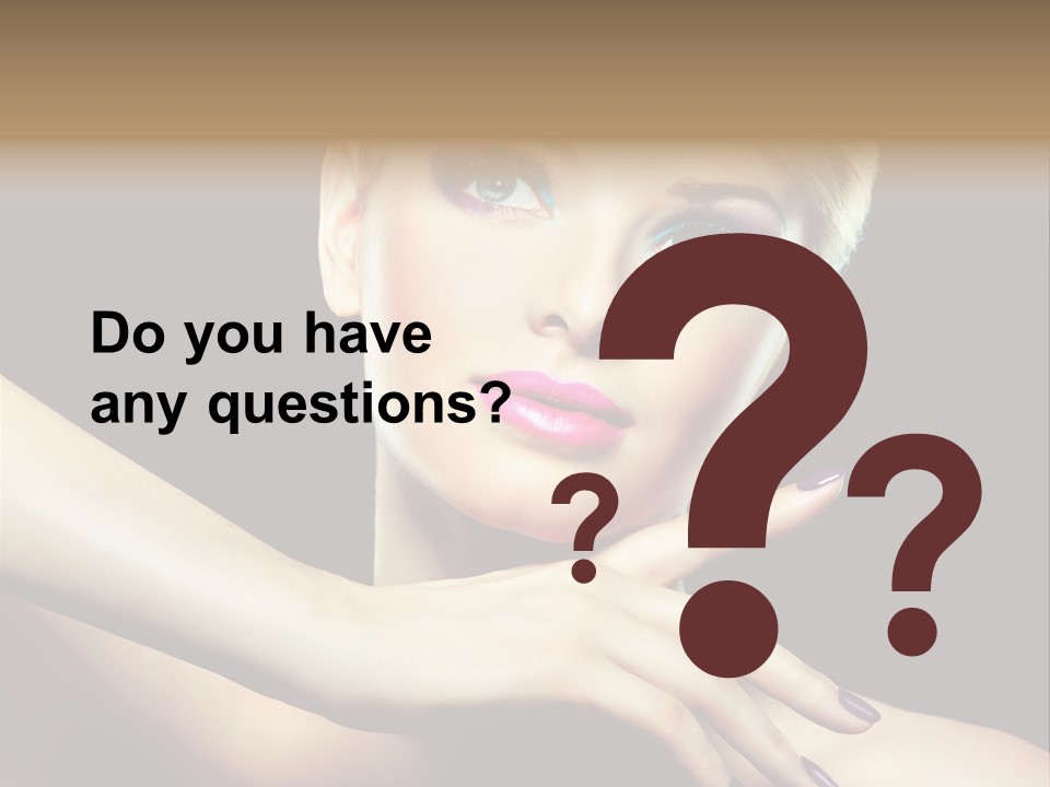 Gloss Eyeshadow Nail PowerPoint Template